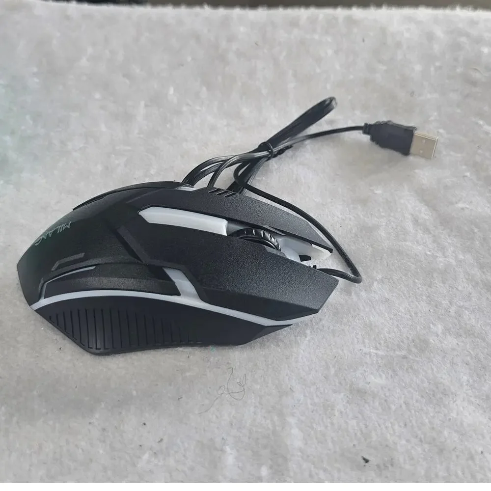 ❤️2/$12 Milang M3 Limit Blade Luminous USB Game Mouse Color Black